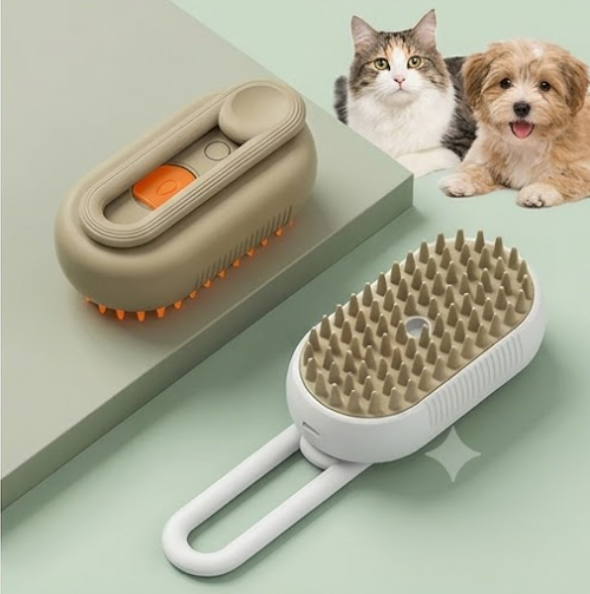 Brosse Spray Électrique 4-en-1 pour Chat et Chien