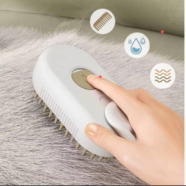 Brosse Spray Électrique 4-en-1 pour Chat et Chien