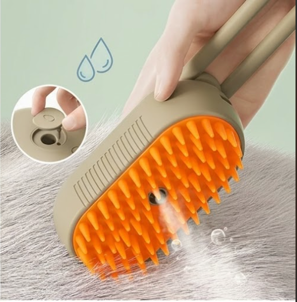 Brosse Spray Électrique 4-en-1 pour Chat et Chien