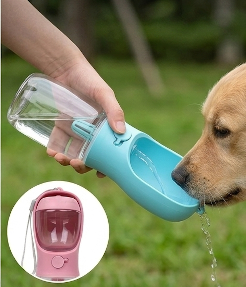 Gourde 2-en-1 Portable pour Chien – Eau & Croquettes